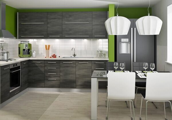 .SILVER KONYHA  "BLACK PINE" 200CM*265CM-konyhabútor