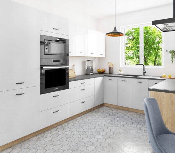 .SILVER KONYHA  "BIALY PLATYNOWY" 290CM*280CM*120CM-konyhabútor