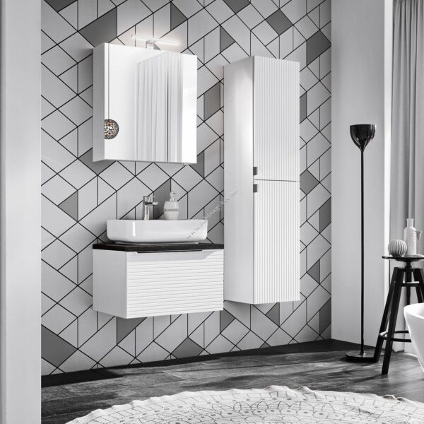 .LEONARDO WHITE 60-as Fürdőszoba bútor komplett. Mosdóval