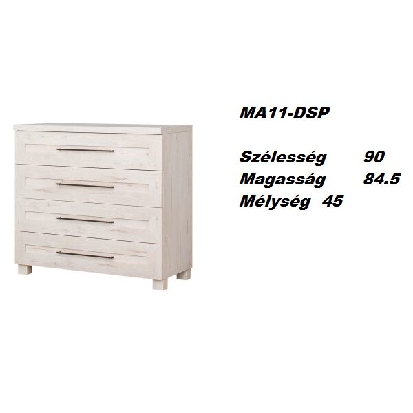 MAJORKA MA11-DSP 4Fiókos komód szekrény-bútor