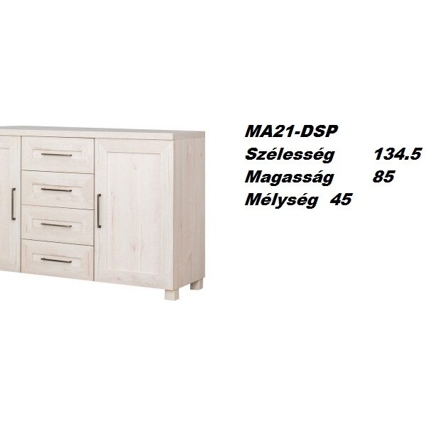 MAJORKA MA21-DSP 2ajtós 4Fiókos komód szekrény-bútor