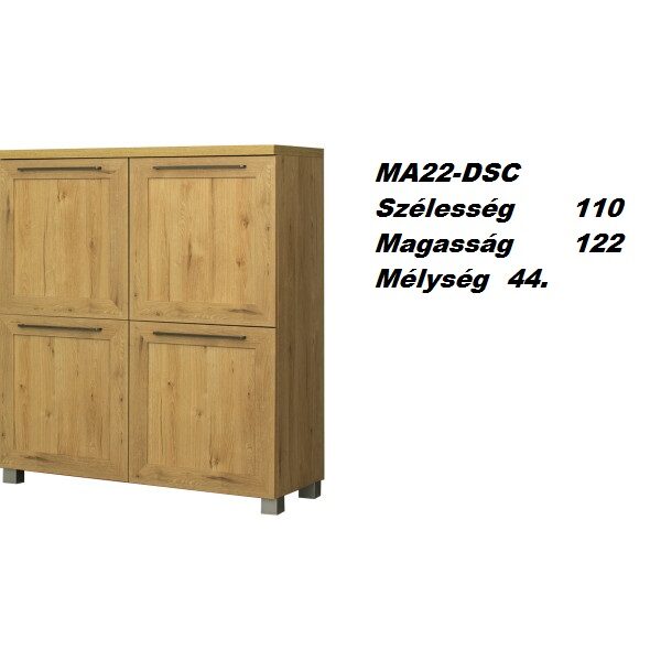 MAJORKA MA22-DSC 2ajtós 6polcos komód szekrény-bútor