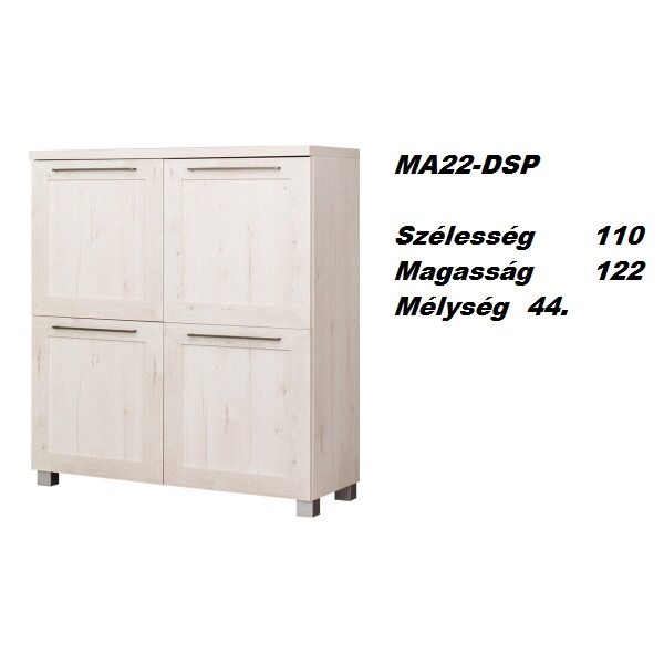 MAJORKA MA22-DSP 2ajtós 6polcos komód szekrény-bútor