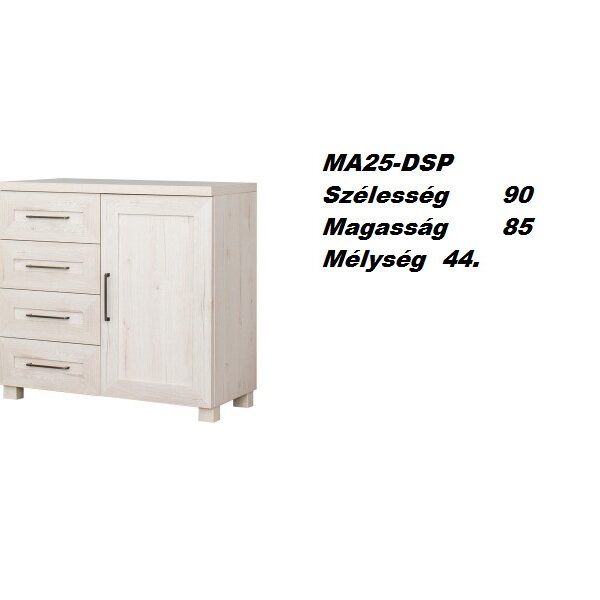 MAJORKA MA25-DSP 1ajtós 4fiókos,1polcos komód szekrény-bútor