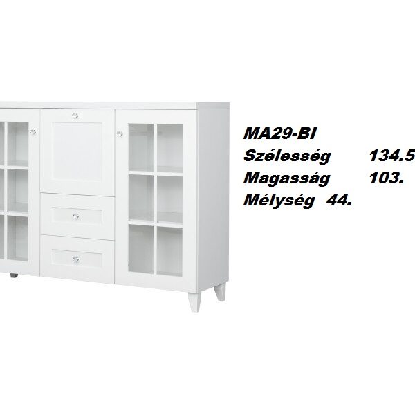 MAJORKA MA29-BI 2ajtós,3fiókos vitrines komód szekrény-bútor