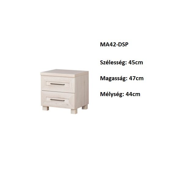 MAJORKA MA42-DSP 2fiókos éjjeli szekrény-bútor