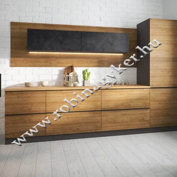 .MALMO KONYHA "PERMBROKE-ARES BLACK" KONYHA ÖSSZEÁLLÍTÁS  Konyhabútor