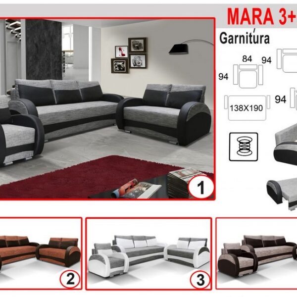 MARA bonell rugós 2-es FIX KANAPÉ - BÚTOR