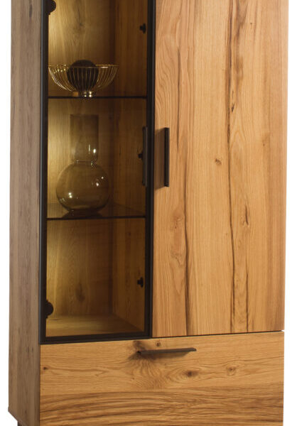 MORENO MOR.031.03.Vitrines szekrény tömörfa bútor-BÚTOR