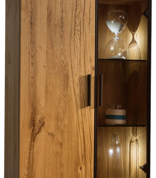 MORENO MOR.060.03.Vitrines fali szekrény tömörfa bútor-BÚTOR