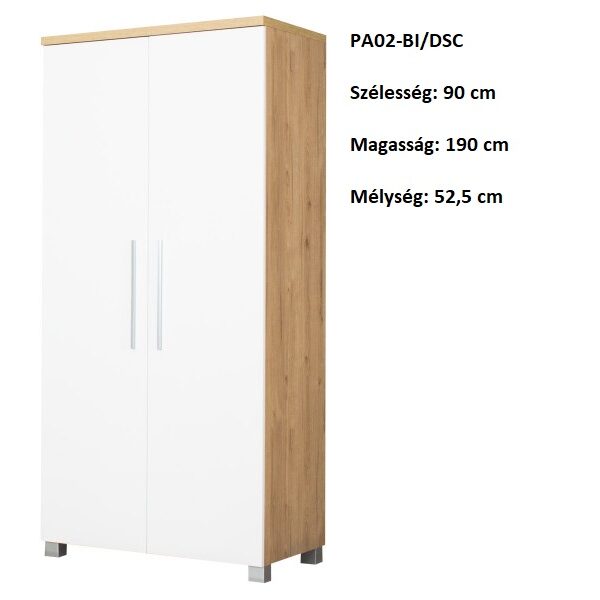 PANAMA PA02-DSC/BI 2ajtós szekrény-bútor
