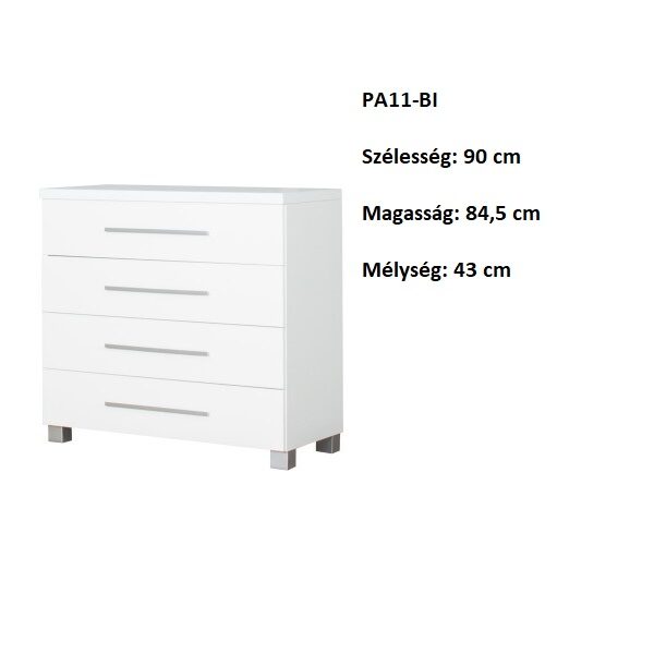PANAMA PA11-BI 4Fiókos komód szekrény-bútor