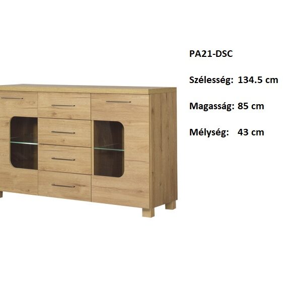 PANAMA PA21-DSC 2ajtós 4Fiókos komód szekrény-bútor