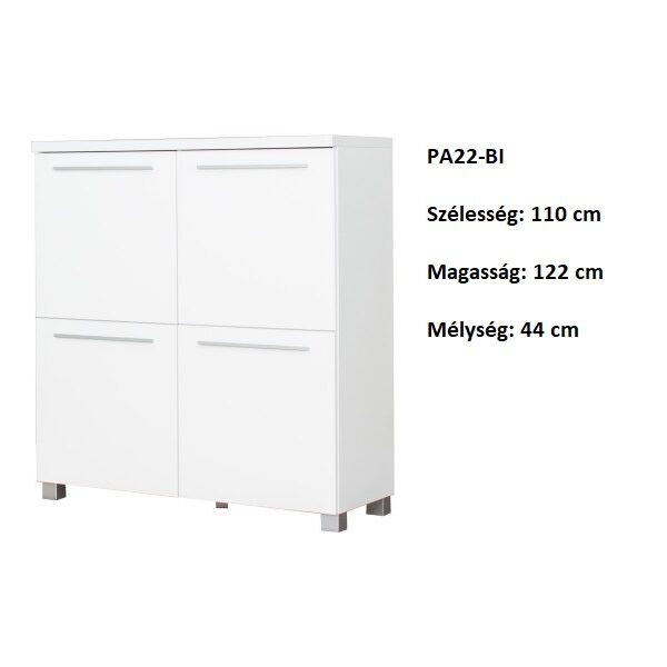 PANAMA PA22-BI 4ajtós 6polcos komód szekrény-bútor