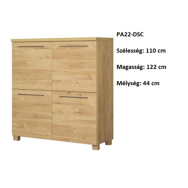 PANAMA PA22-DSC 4ajtós 6polcos komód szekrény-bútor