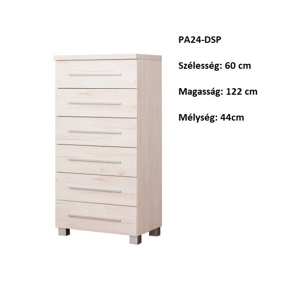 PANAMA PA24-DSP 6 fiókos szekrény-bútor