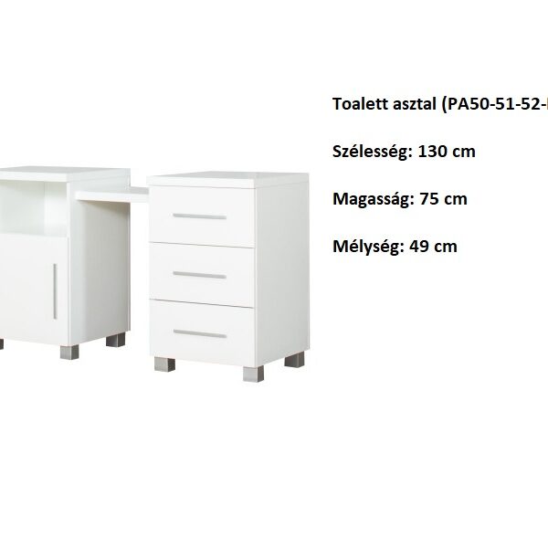 PANAMA PA Toalett asztal-BI (PA50-BI,PA51-BI,PA52-BI) szekrény-bútor