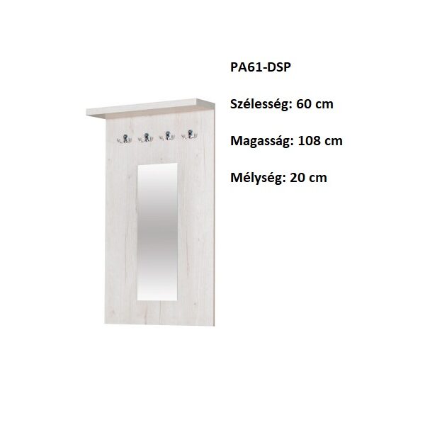 PANAMA PA61-DSP  Fogas, tükörrel szekrény-bútor