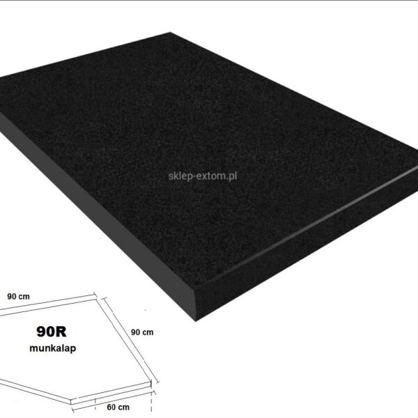 38-as Sarok 90R Munkalap CZARNY MAT VOLCAN W 1200 - U12000 Matt