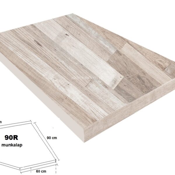 38-as Sarok 90R Munkalap Linen Block Wood K 029 SU Matt