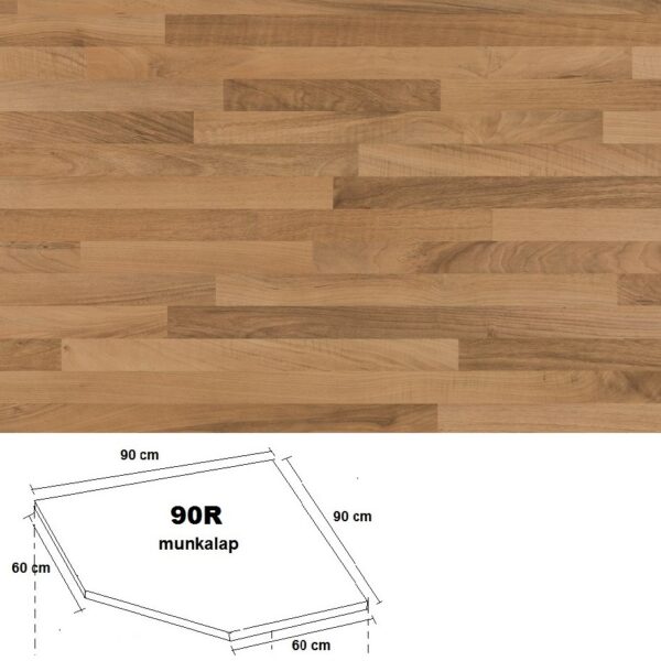 38-as Sarok 90R Munkalap Porterhouse  Walnut K 206 PE  Matt