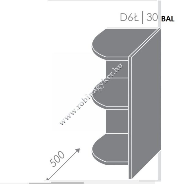 ROZI D6L/30 Balos nyitott _KONYHABÚTOR