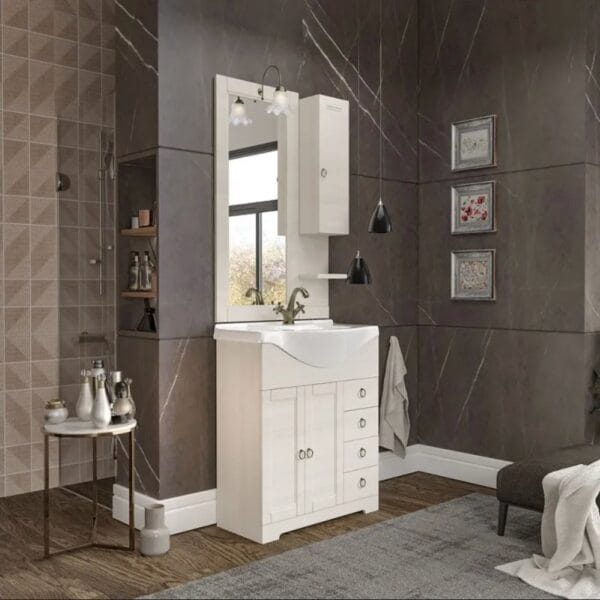 .ROMANTICA 75-ös  ART.7054/F47+ 7093/F47+ 7056D/F47  komplett szett Fürdőszoba bútor