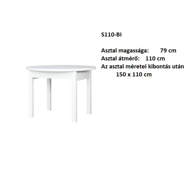 S110-BI Kihúzhatós Étkező Asztal -BÚTOR