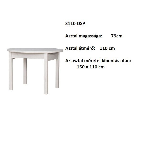 S110-DSP Kihúzhatós Étkező Asztal -BÚTOR