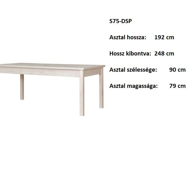 S75-DSP Kihúzhatós Étkező Asztal -BÚTOR