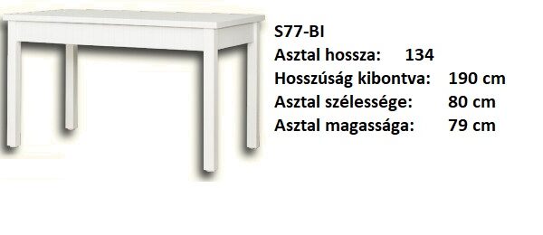S77-BI Kihúzhatós Étkező Asztal -BÚTOR