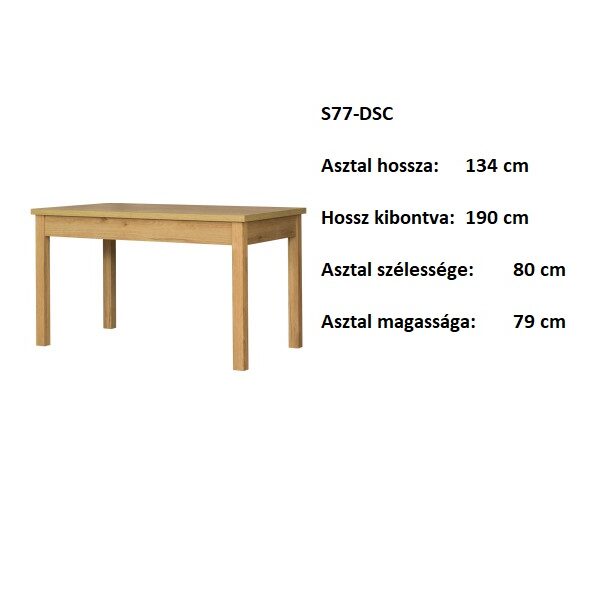 S77-DSC Kihúzhatós  Étkező Asztal -BÚTOR