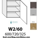 TREVISO CASELLA MATT 1-ajtós FELSŐ szekrény 60 cm JOBBOS (W2 60 P) elemes konyhabútor