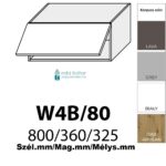FIUGGI MATT 1-ajtós FELSŐ szekrény 80 cm  (W4b 80)_konyhabútor