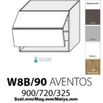BRERRA MAGASFÉNYŰ 2-ajtós FELSŐ szekrény 90 cm  (W8B 90 AV)_konyhabútor