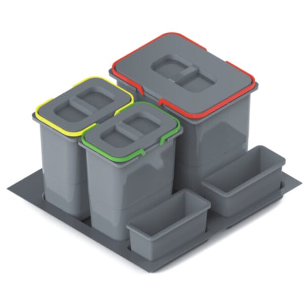 WE14.1828.05.049  *PRACTIKO-60 H400 szelektív kuka 2x9L + 1x20L