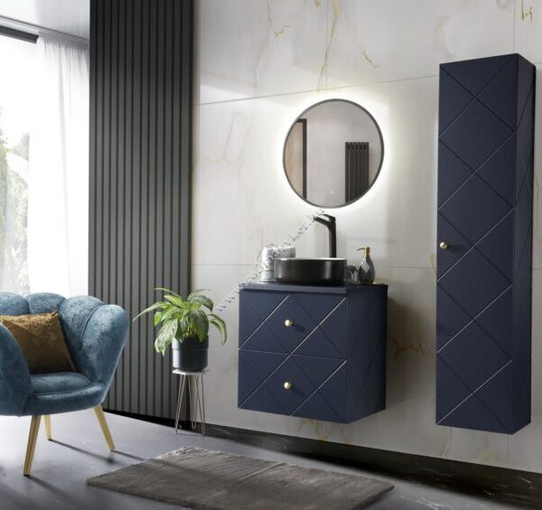 .ELEGANCE BLUE 60-as Fürdőszoba bútor komplett. Mosdóval