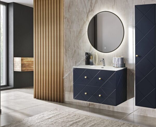 .ELEGANCE BLUE 90-es Fürdőszoba bútor komplett. Mosdóval