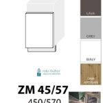 "NAPOLI MAGASFÉNYŰ MOSOGATÓGÉP ELŐLAP 45 cm (ZM 57/45)_konyhabútor
