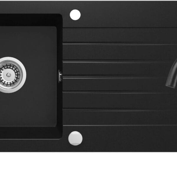 .DEANTE ZORBA ZQZVN113 Gránit mosogató csapteleppel, 1 medencés csepegtetővel
