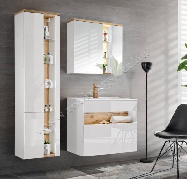 .BAHAMA WHITE 80 Fürdőszoba bútor kpl. mosdóval-Bútor