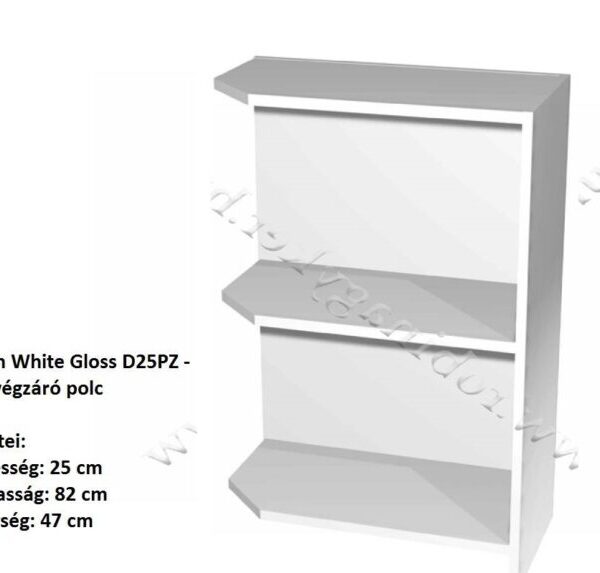 ASPEN ELEMES KONYHABÚTOR FEHÉR MAGASFÉNYŰ Alsó elem D25PZP  konyhabútor