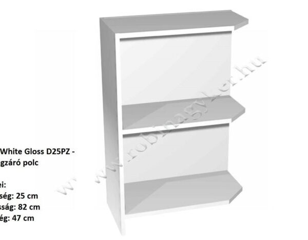 ASPEN ELEMES KONYHABÚTOR FEHÉR MAGASFÉNYŰ Alsó elem D25PZ L Balos konyhabútor