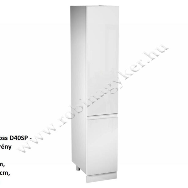 ASPEN ELEMES KONYHABÚTOR FEHÉR MAGASFÉNYŰ Alsó elem D40SP L Balos konyhabútor