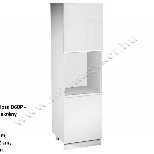 ASPEN ELEMES KONYHABÚTOR FEHÉR MAGASFÉNYŰ Alsó elem D60P L Balos konyhabútor