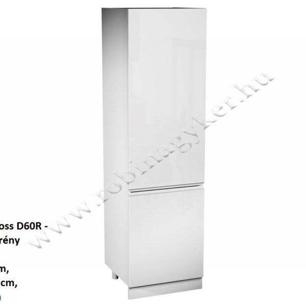 ASPEN ELEMES KONYHABÚTOR FEHÉR MAGASFÉNYŰ Alsó elem D60R PJobbos konyhabútor