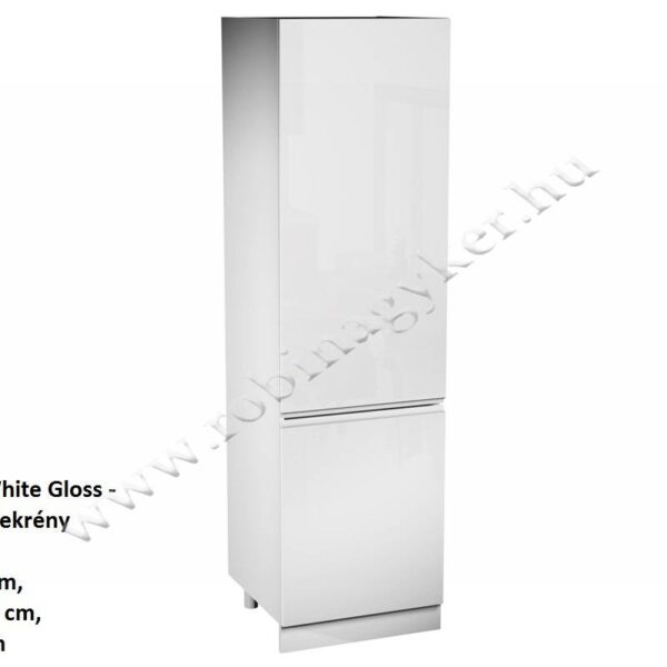 ASPEN ELEMES KONYHABÚTOR FEHÉR MAGASFÉNYŰ Alsó elem D60ZL PJobbos konyhabútor