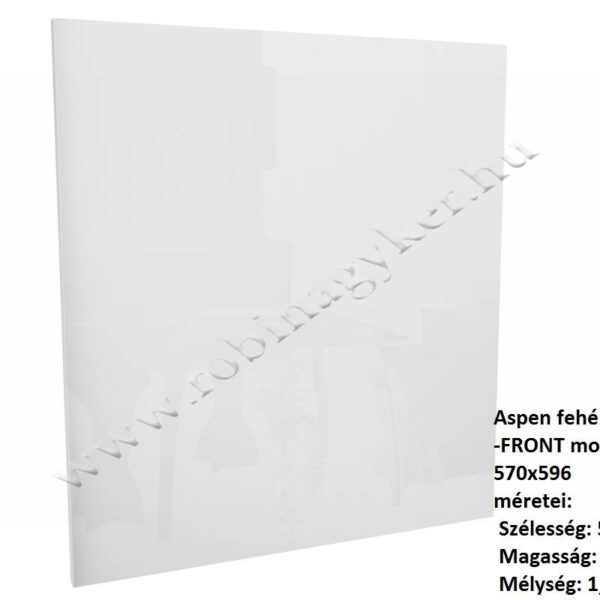 ASPEN ELEMES KONYHABÚTOR FEHÉR MAGASFÉNYŰ Alsó elem Front FZM 57x60 konyhabútor