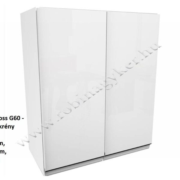 ASPEN ELEMES KONYHABÚTOR FEHÉR MAGASFÉNYŰ Felső elem G60 konyhabútor