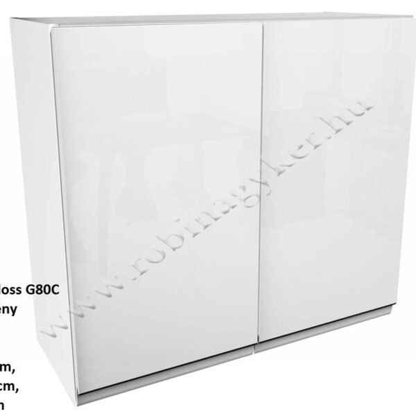 ASPEN ELEMES KONYHABÚTOR FEHÉR MAGASFÉNYŰ Felső elem G80C konyhabútor